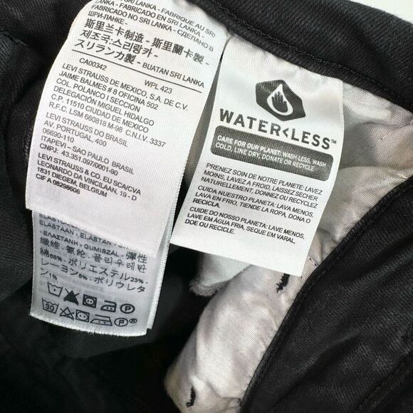 Levi Strauss & Co. Jumpsuit Womens 26 Black Solid Sleeveless Ankle Length Denim - Picture 6 of 12